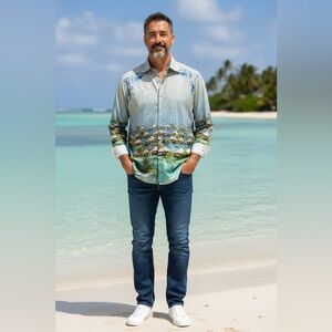 Robert Graham Men’s BENTOO PARADISE Limited Edition 100% Cotton Shirt in size XL